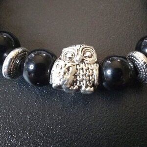 Mother & Child Owl Beaded Stretch Bracelet! Various Sizes Available! Owl Lovers!